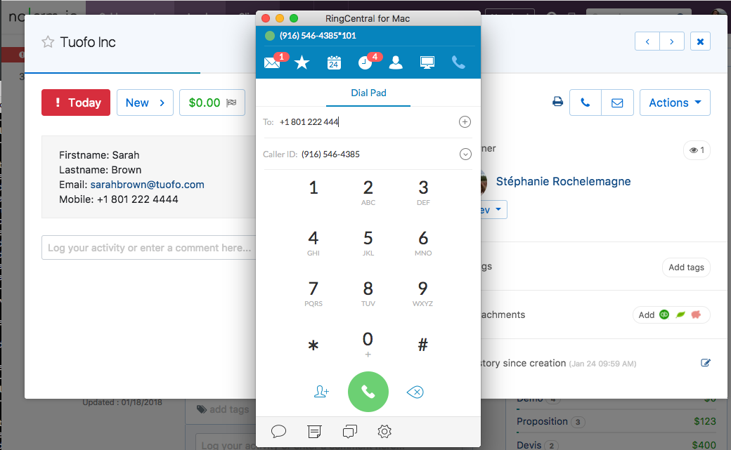 How to connect Pro Pipe Lines & RingCentral